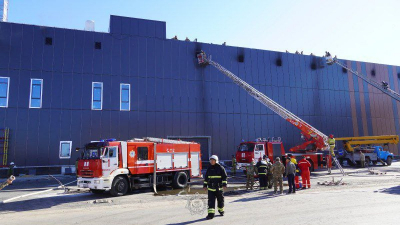 Возгорание произошло на стройке ТРЦ &quot;РИО&quot; в Кокшетау
