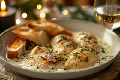 Ужин при свечах без хлопот: нежная курица в сливках