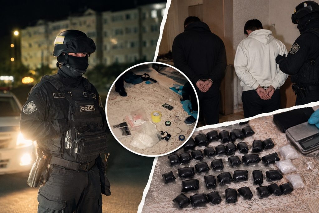 Обыск и задержание подозреваемых в Актау показала полиция