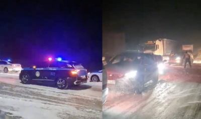 Почти 600 автомобилей застряли на трассах в Карагандинской области